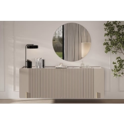 Komoda Malmi 200 cm wisząca - kaszmir / crema bianca / złoty